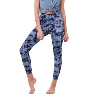 Bagatelle Cropped Leggings Blue Tie Dye Size Medium